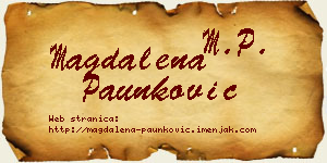 Magdalena Paunković vizit kartica